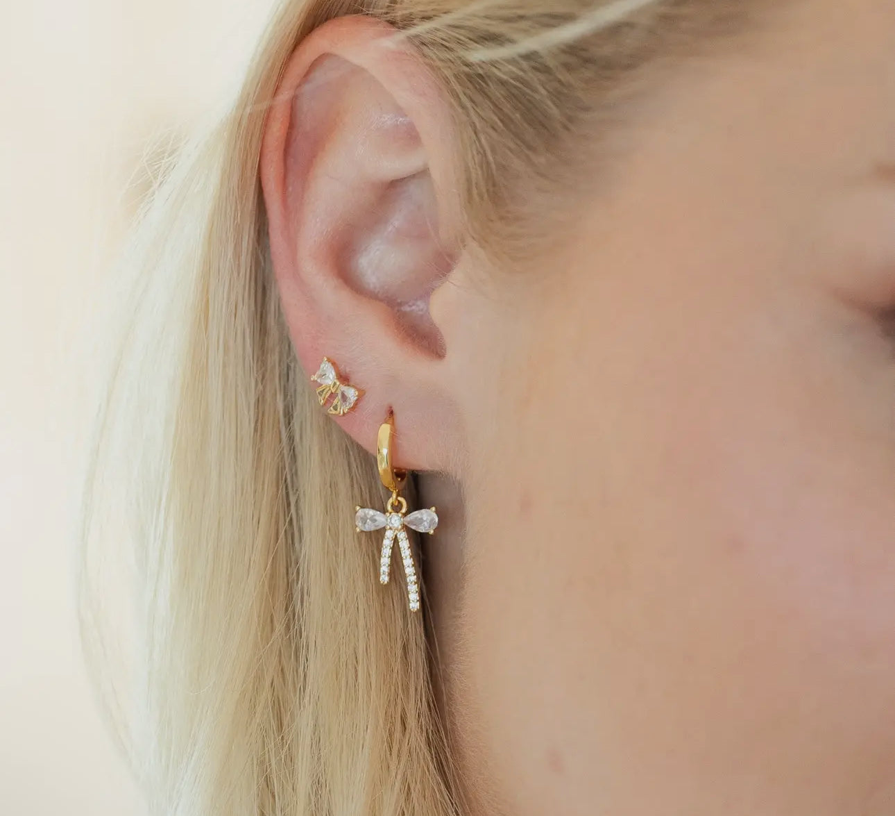 Tiny Baguette Stud Earrings