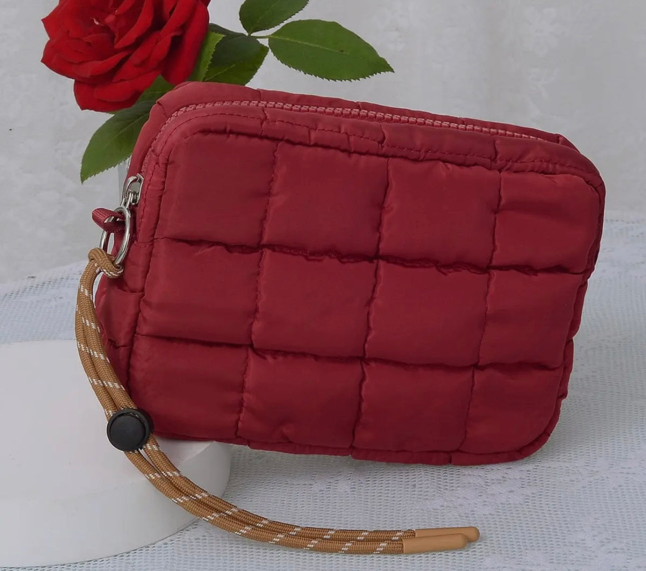 Quilted Zipper Pouch