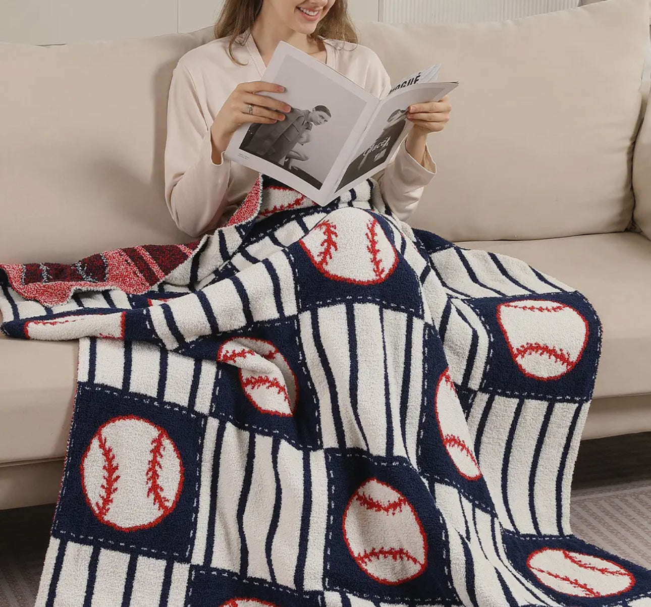 Striped Baseball Blanket
