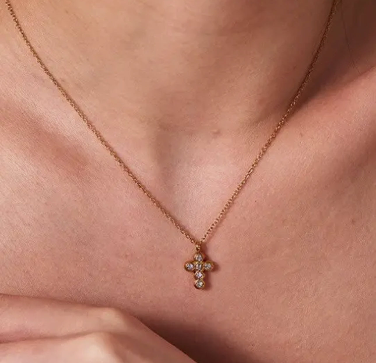 Cross Cz Necklace