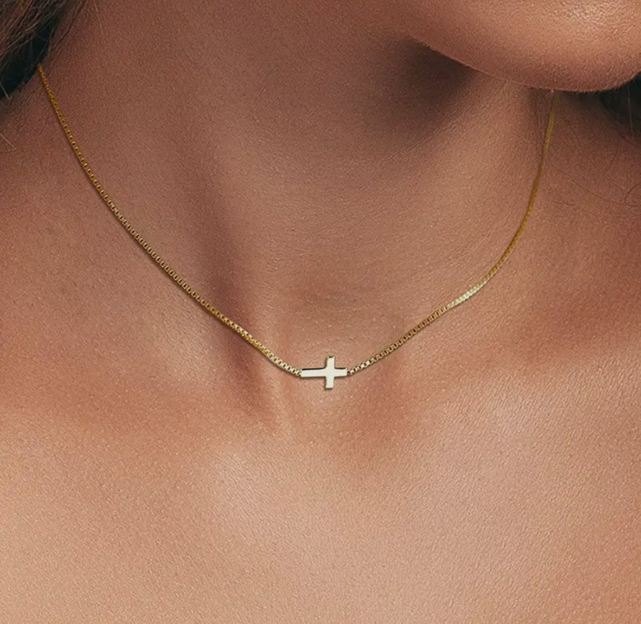 Horizontal Cross Necklace