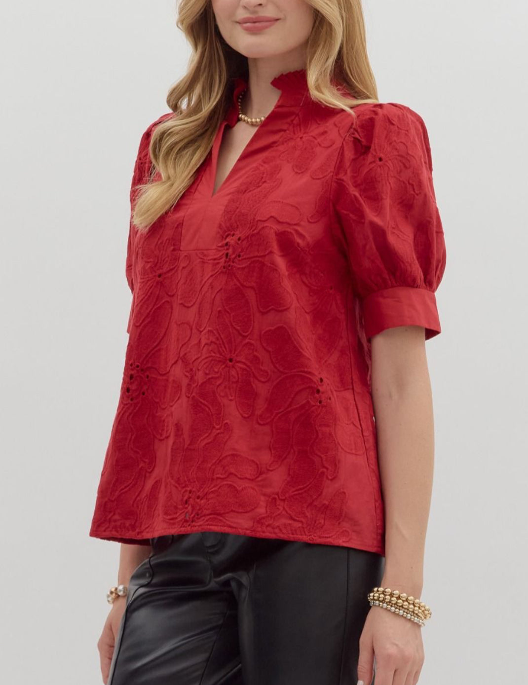 Poinsettia Blouse
