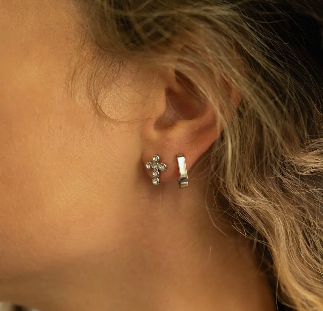 Cross Stud Earring