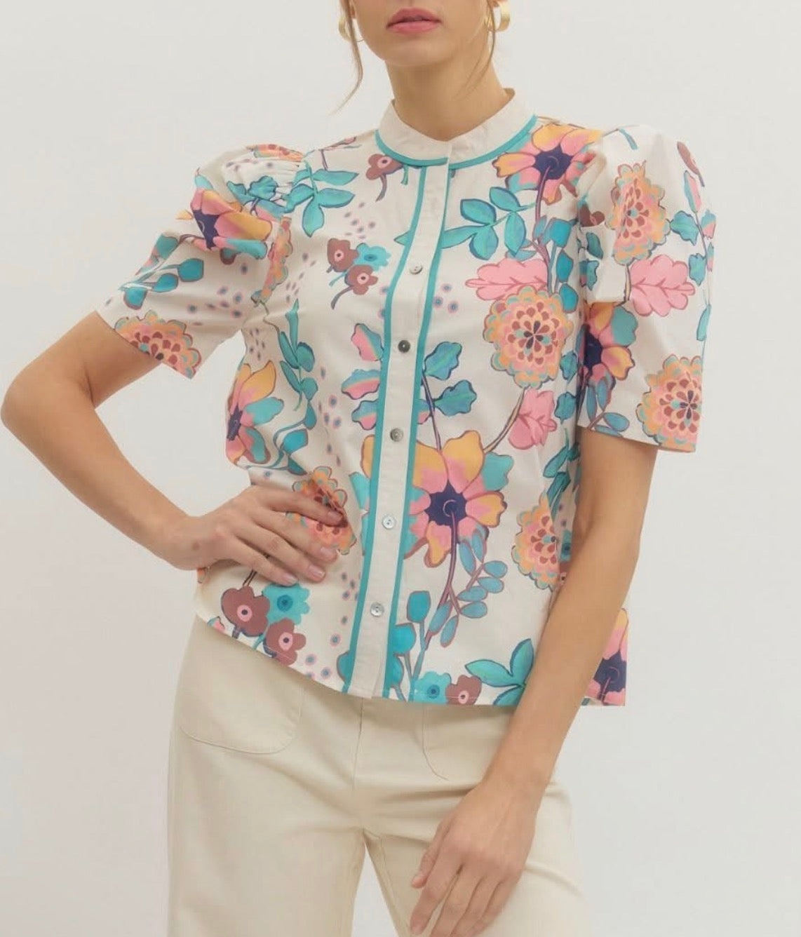 Jade Floral Blouse