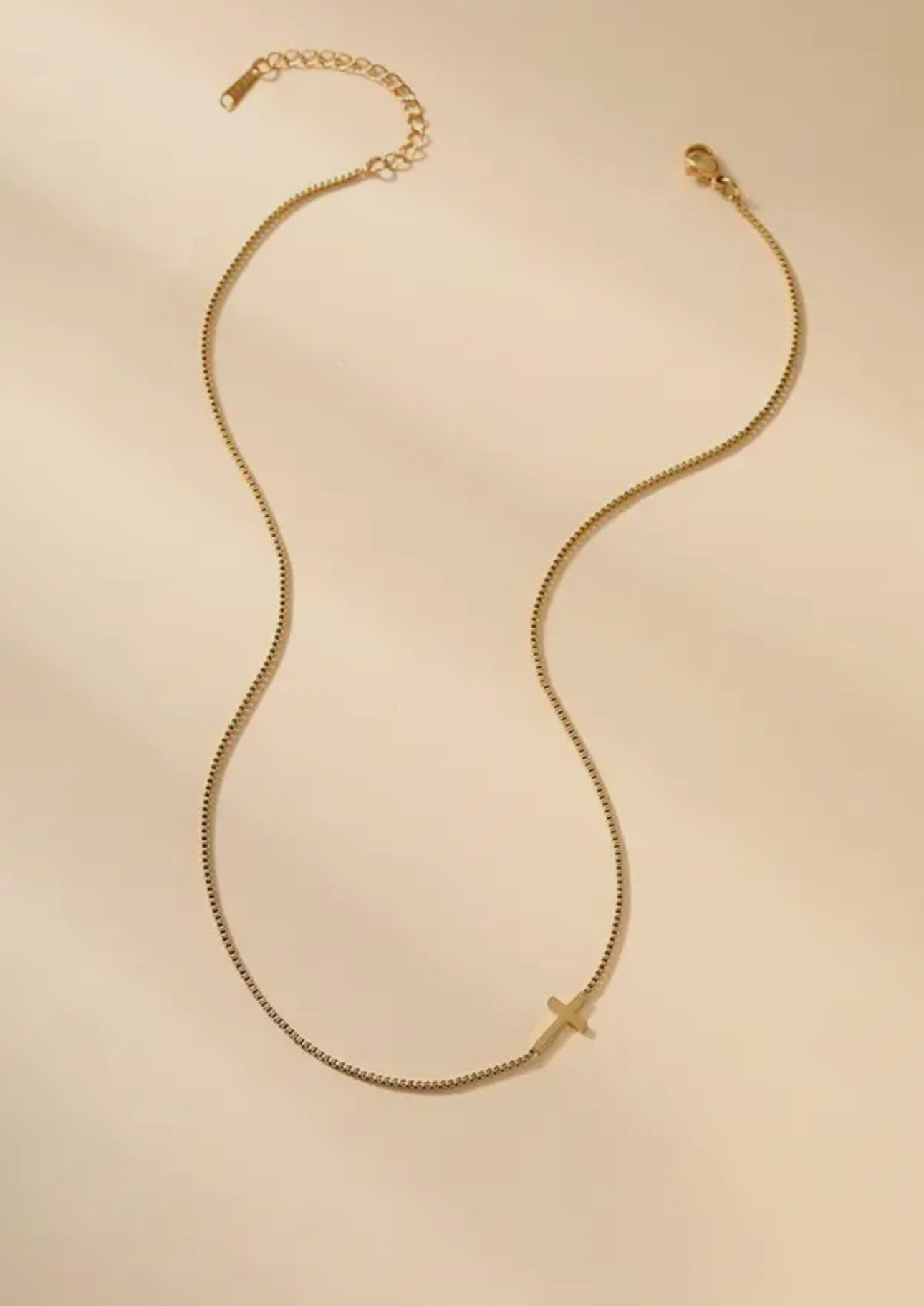 Horizontal Cross Necklace