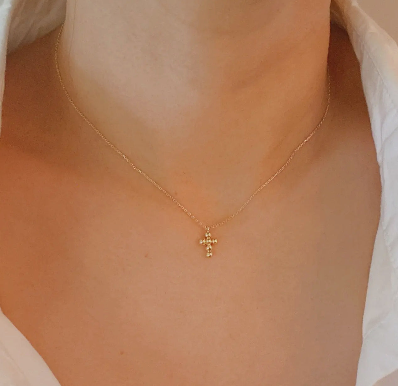 Dot Cross Necklace