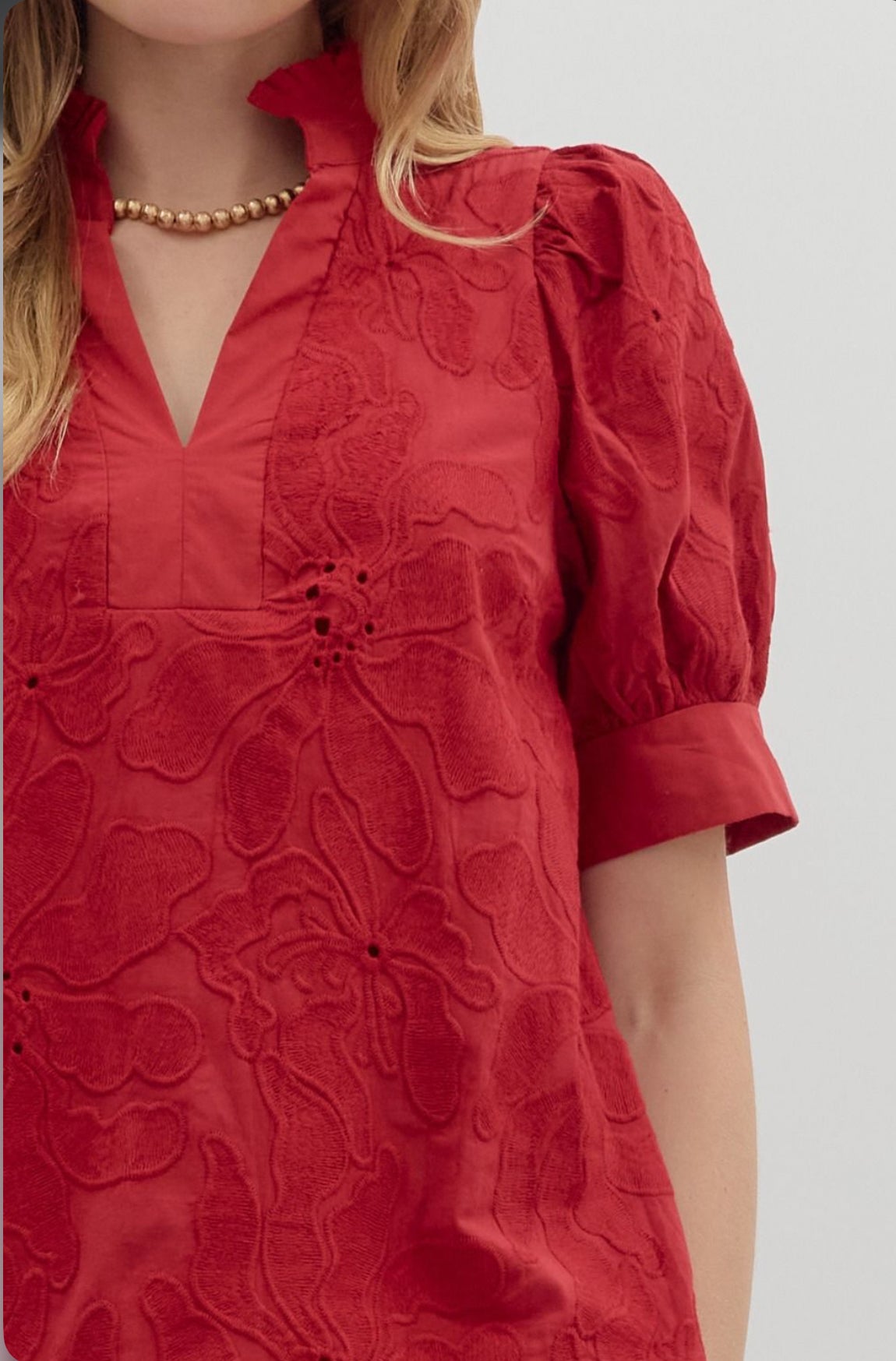 Poinsettia Blouse