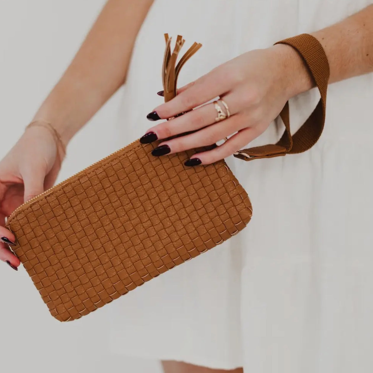 Emma Woven Clutch Wristlet