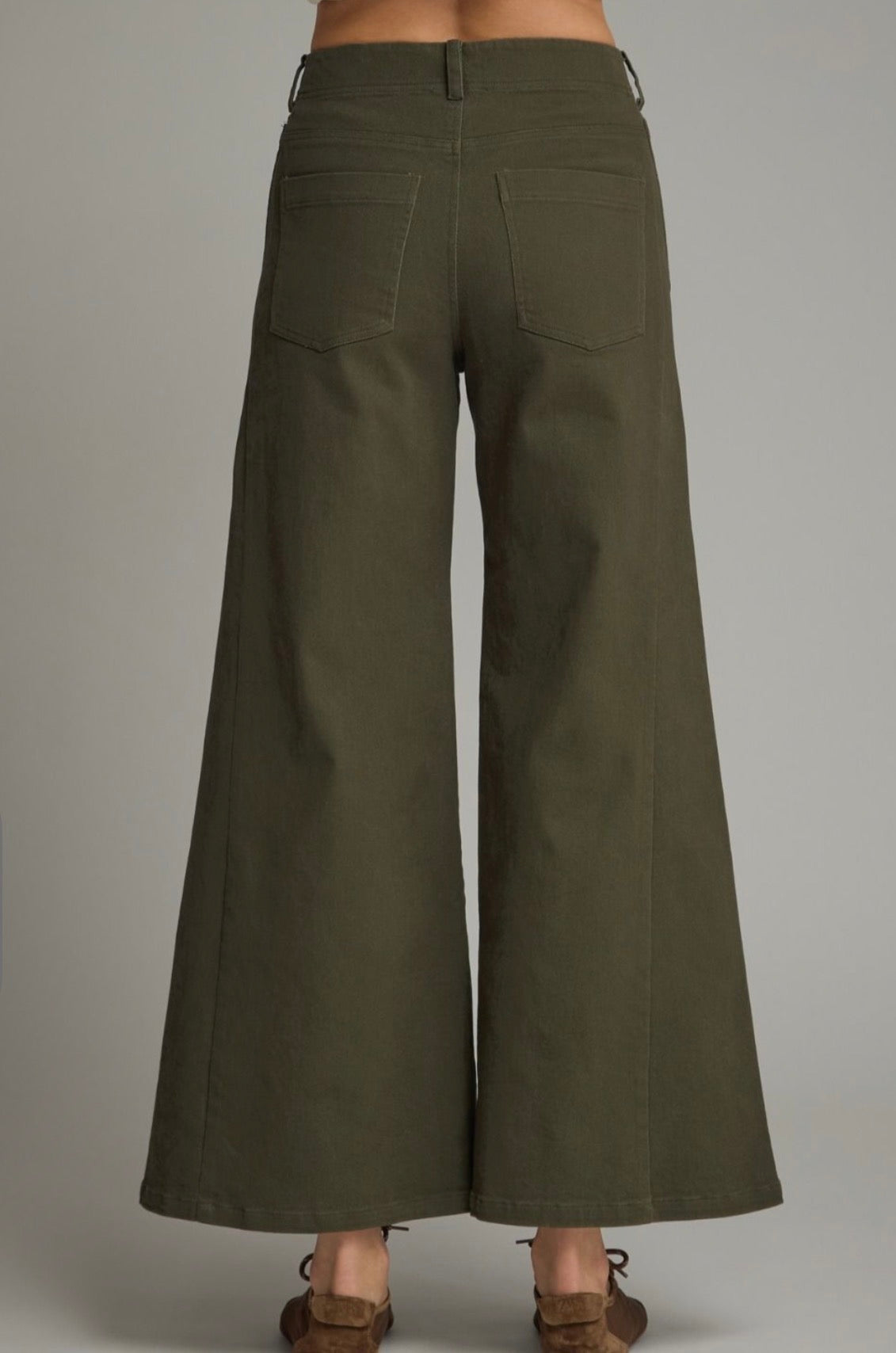 Olive Wide Leg Pants