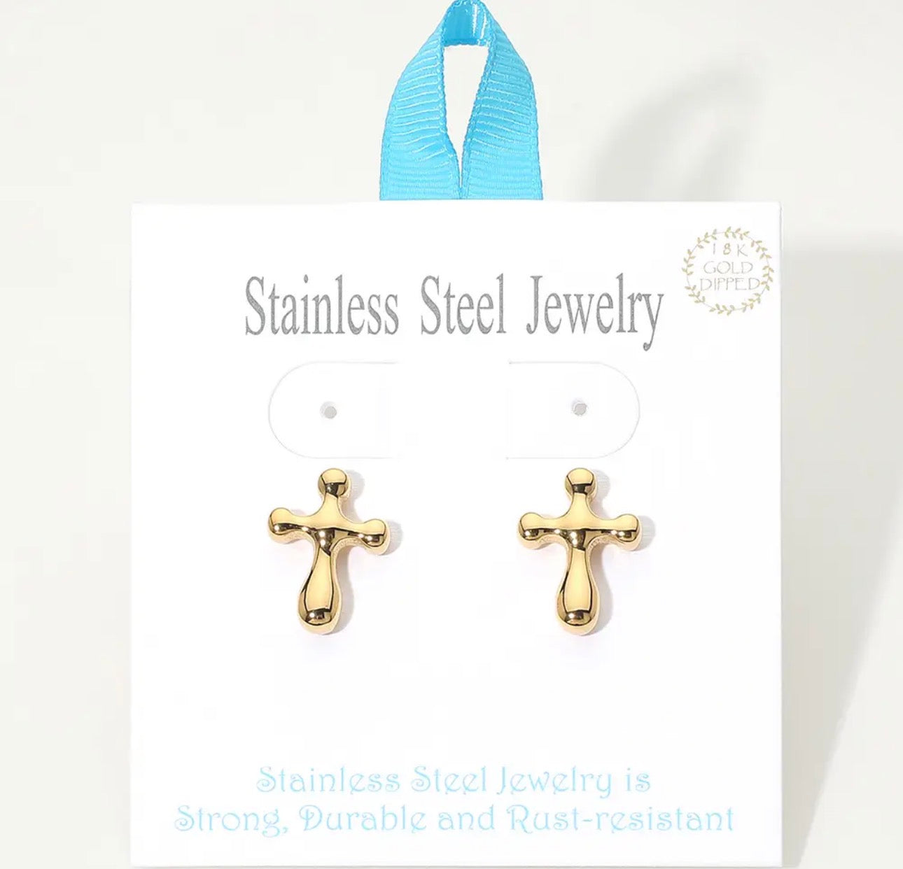 Bubble Cross Earrings