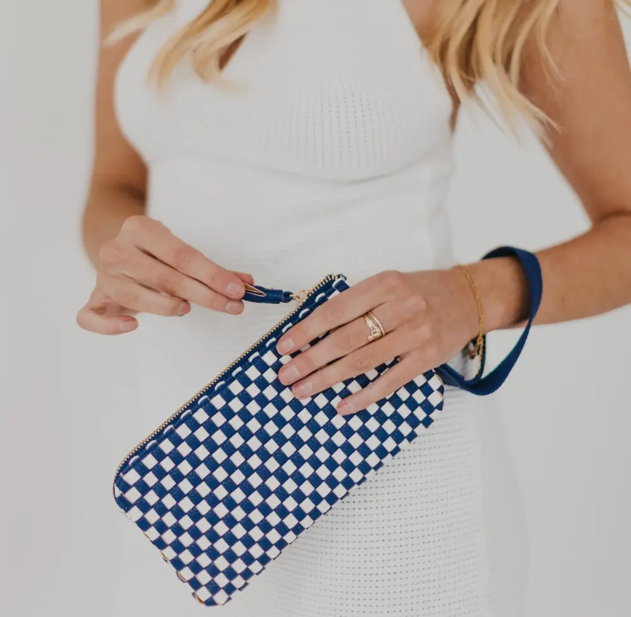 Emma Woven Clutch Wristlet