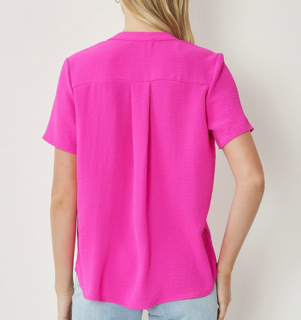 Kori Blouse- HotPink