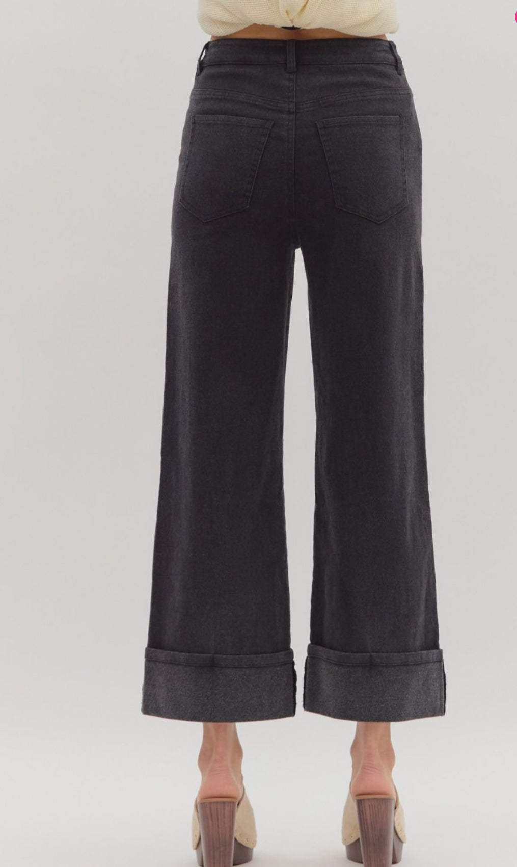 Cuffed Wide Leg Pants