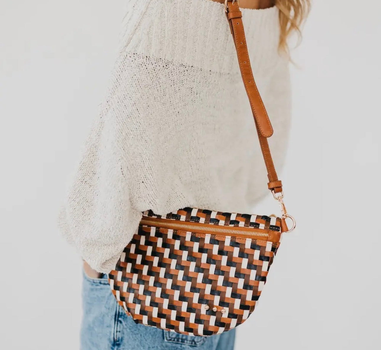 Diagonal Woven Westlyn Bum Bag