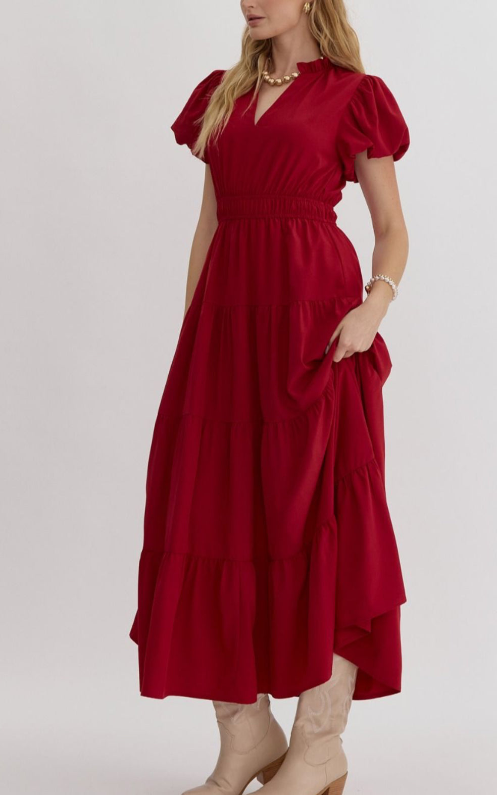 Ashton Dress- Red