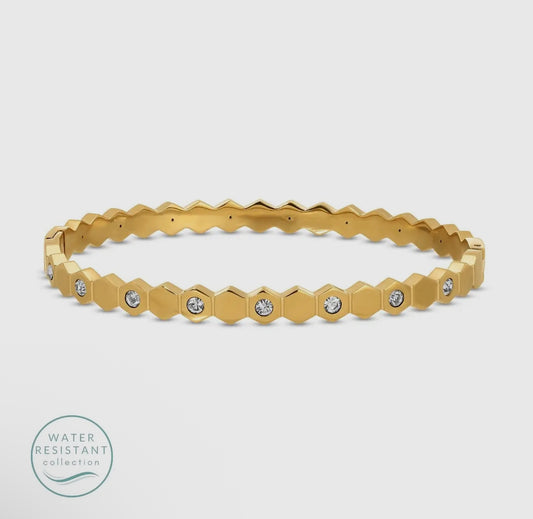 Hinged Hexagon Bangle