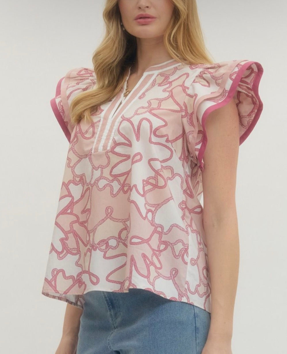 Rope Flower Blouse