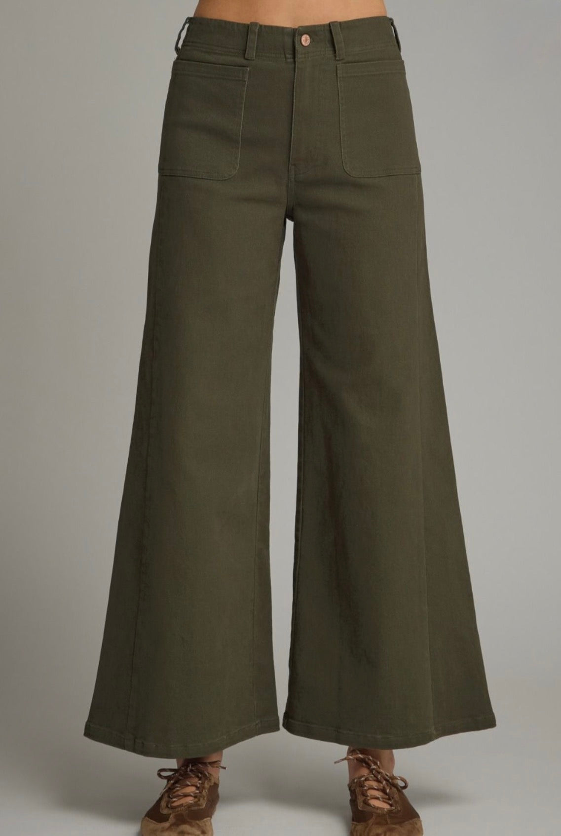 Olive Wide Leg Pants