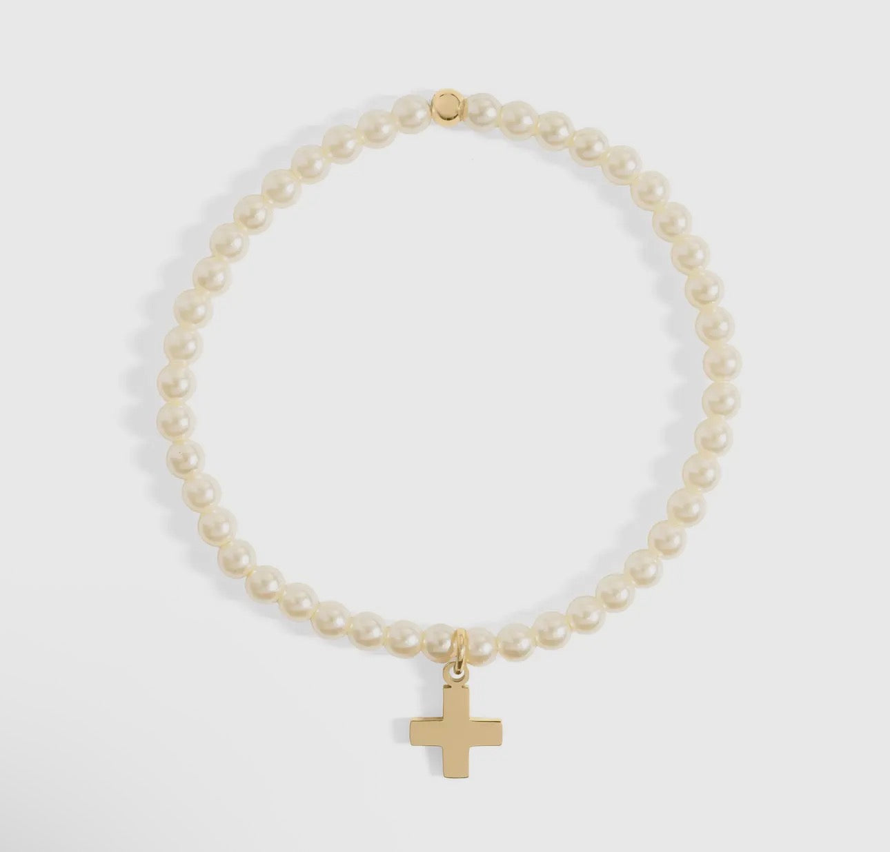 Pearl Cross Bracelet
