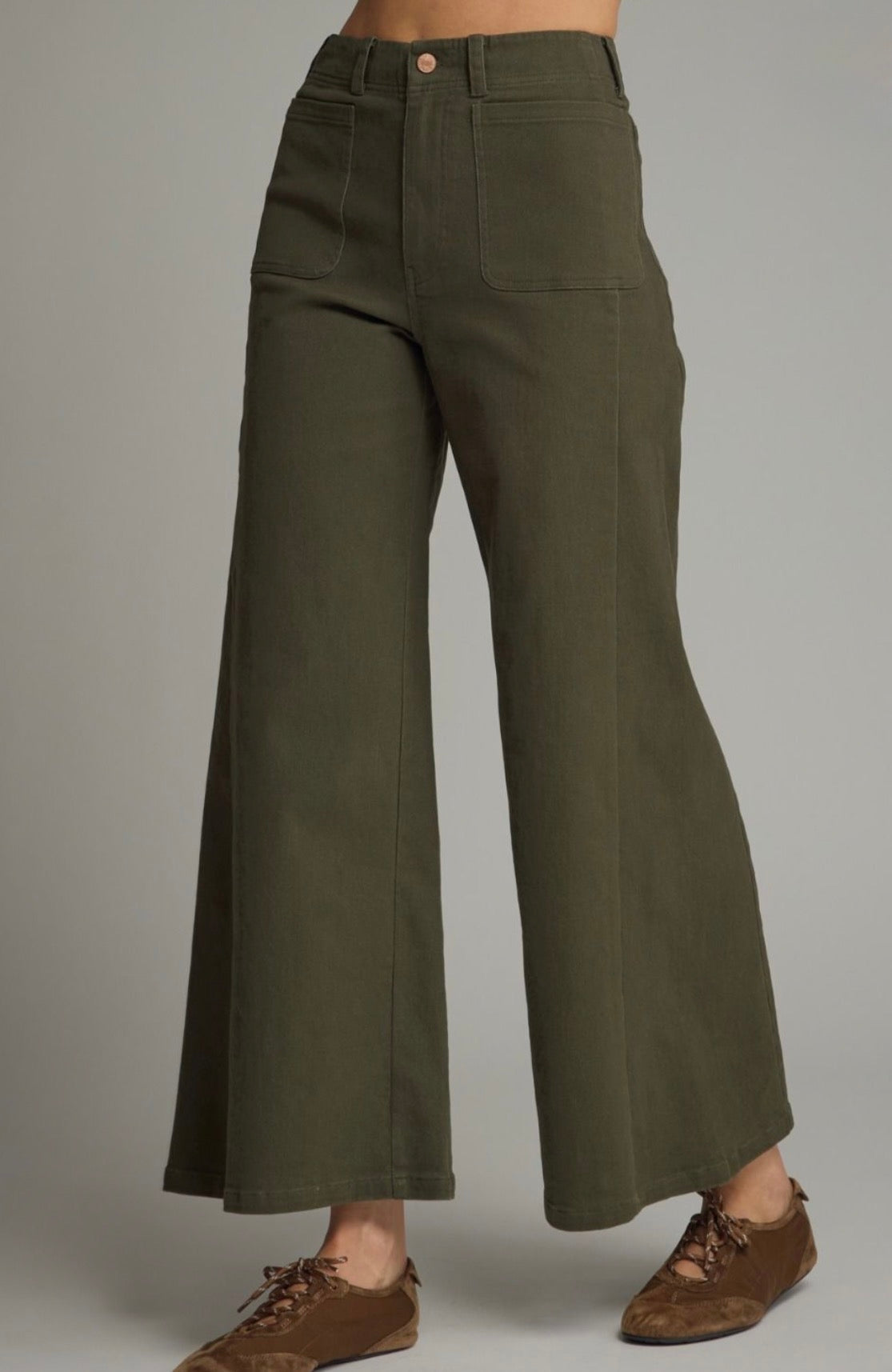 Olive Wide Leg Pants
