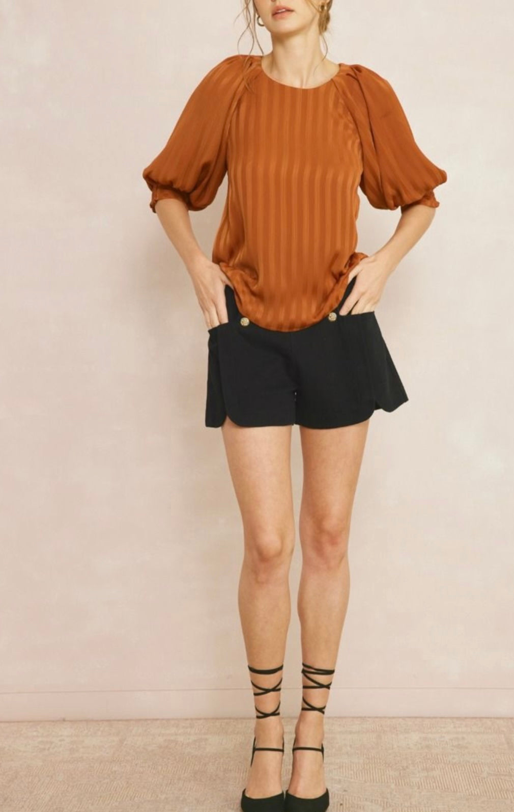 Luna Blouse- Rust