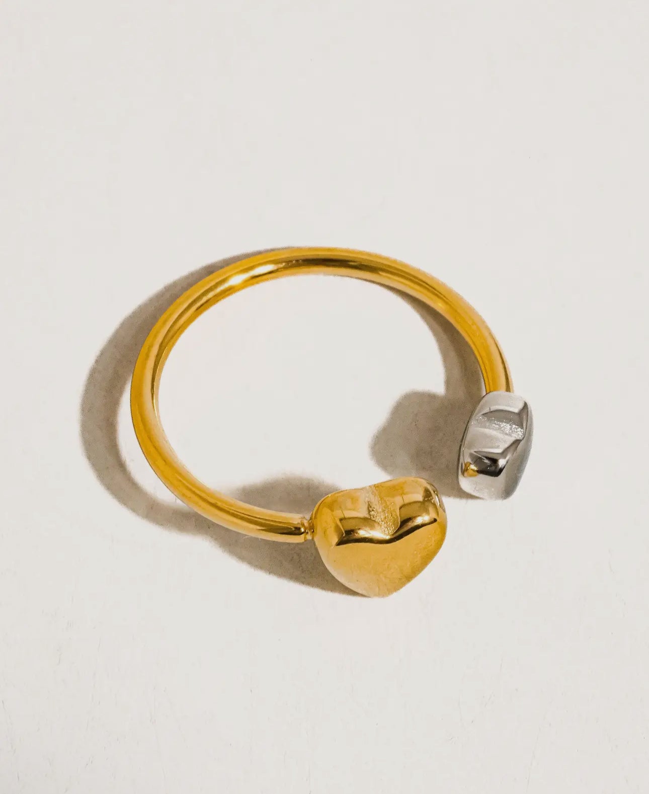 Two Toned Heart Ring