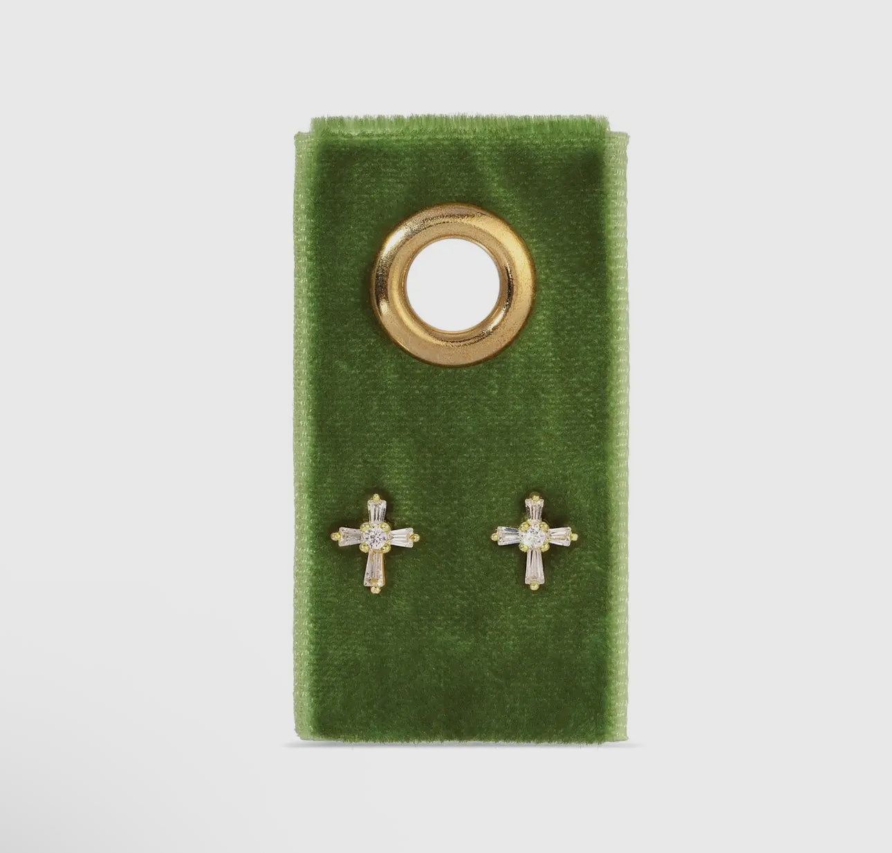 Tiny Baguette Stud Earrings