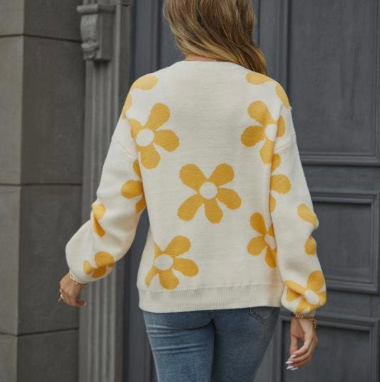 Cream Daisy Sweater