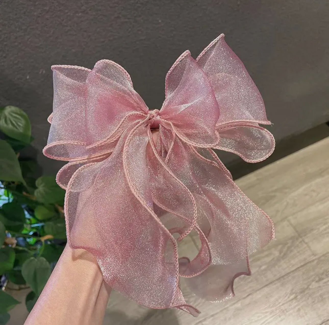 Pink Shimmer Bow