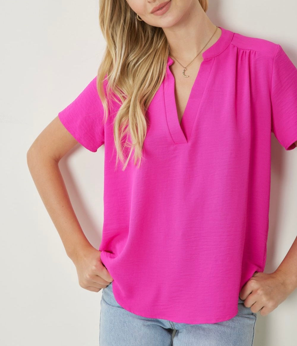 Kori Blouse- HotPink