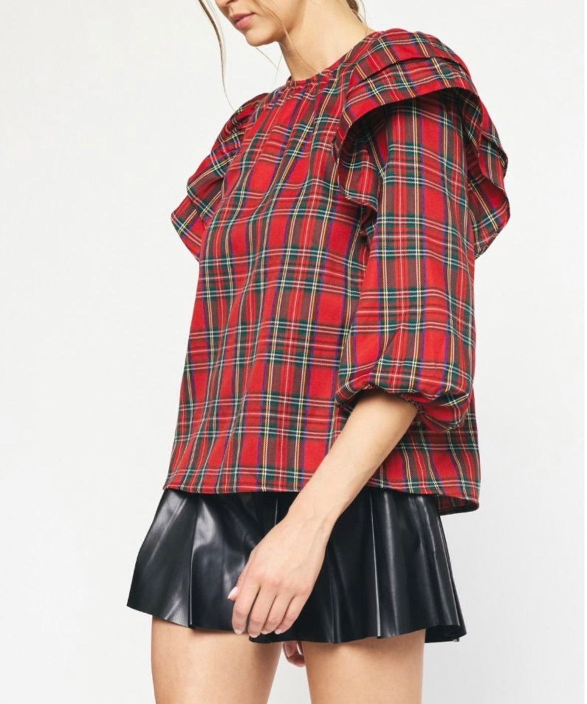 Christmas Plaid Top