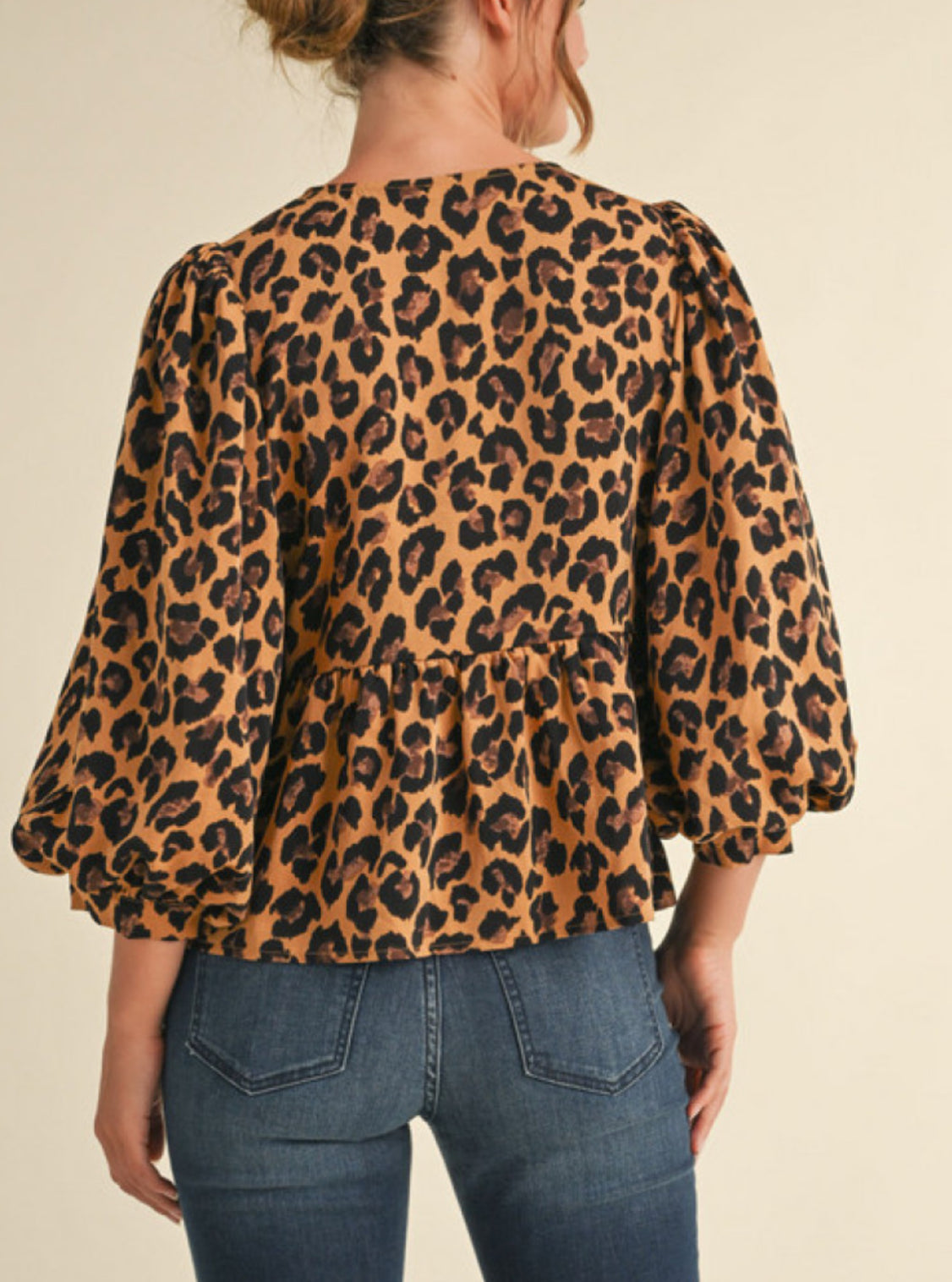 Leopard Bow Blouse