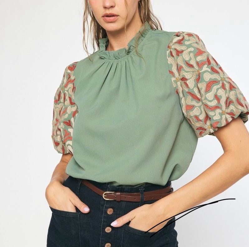 Alexis Blouse- Sage