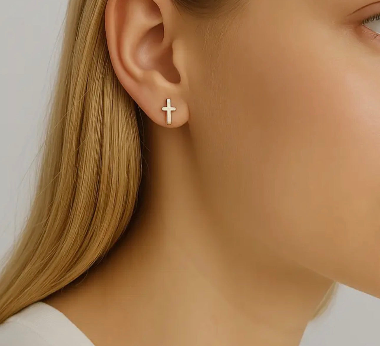 Tiny Cross Studs