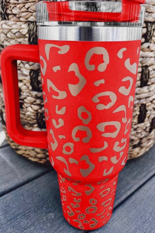 Red Leopard Tumbler