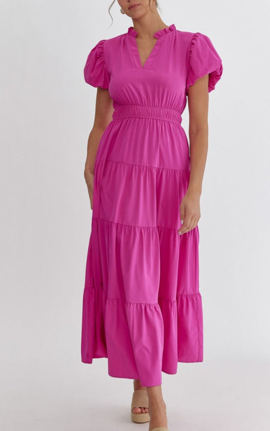 Ashton Dress- Magenta