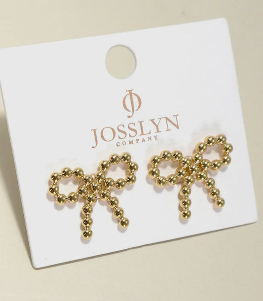 Beaded Bow Earrings