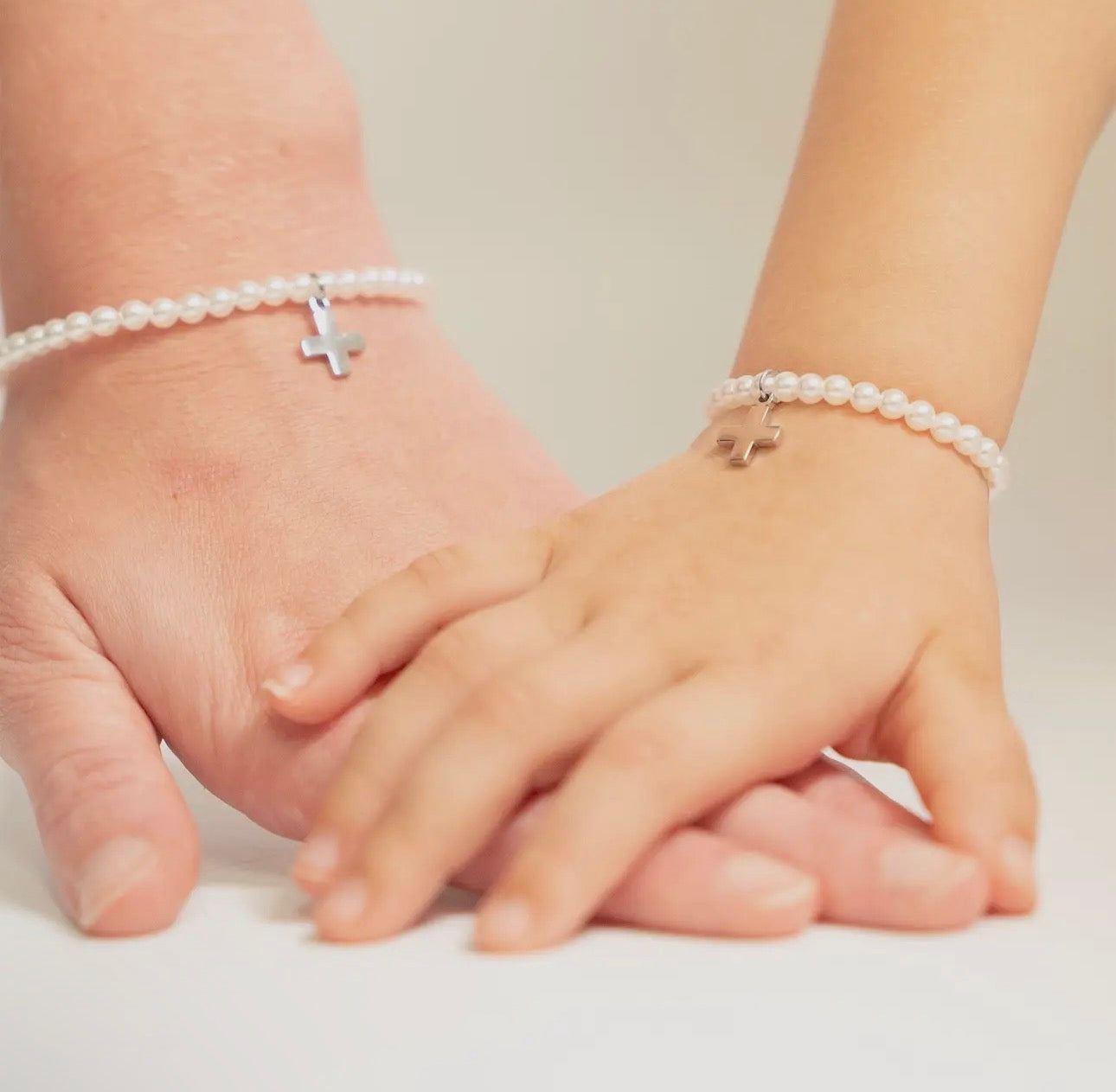 Pearl Cross Bracelet