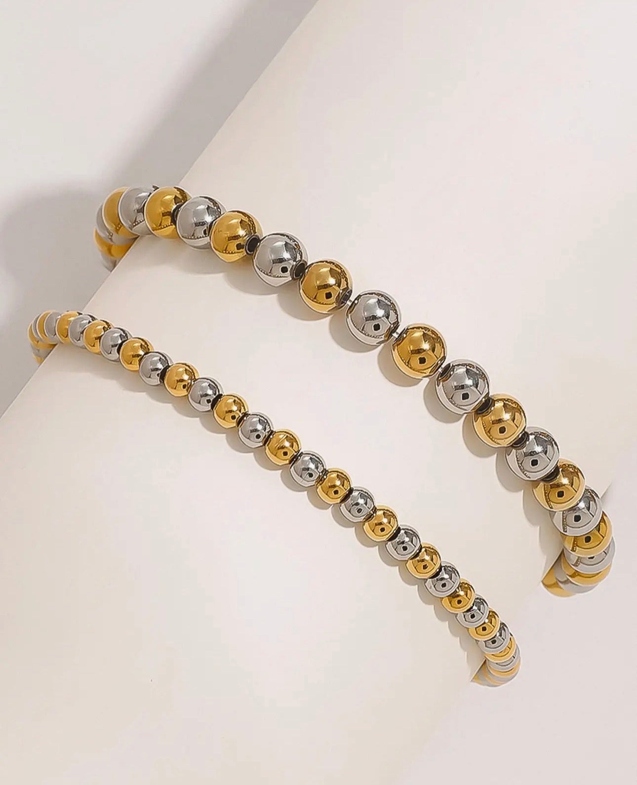 Two Toned Beaded Bracelet