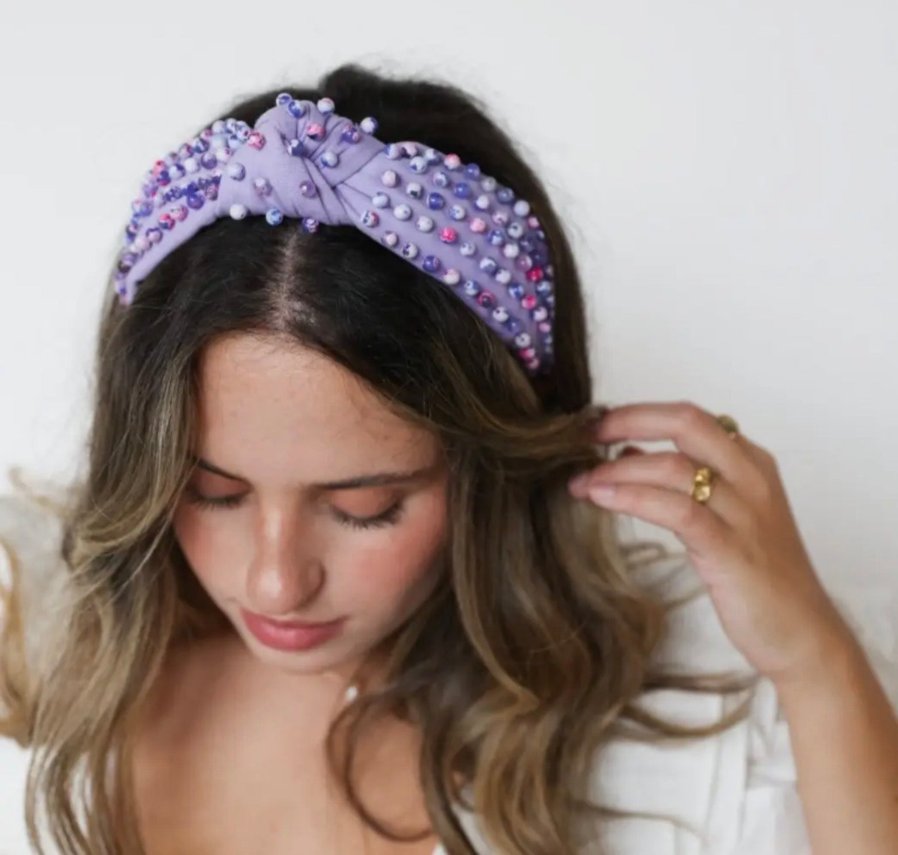Agate Beaded Headband