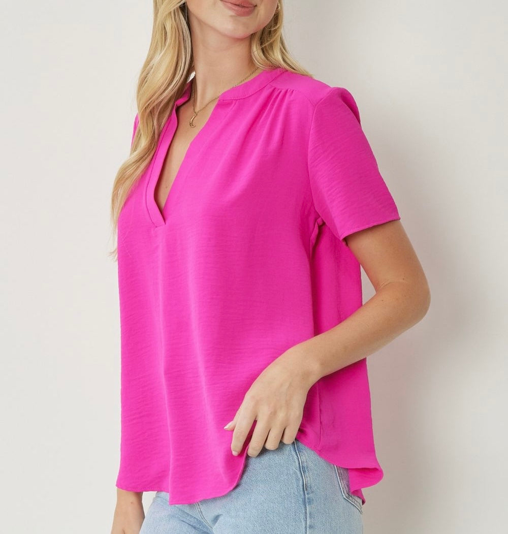 Kori Blouse- HotPink