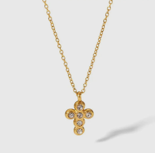 Cross Cz Necklace