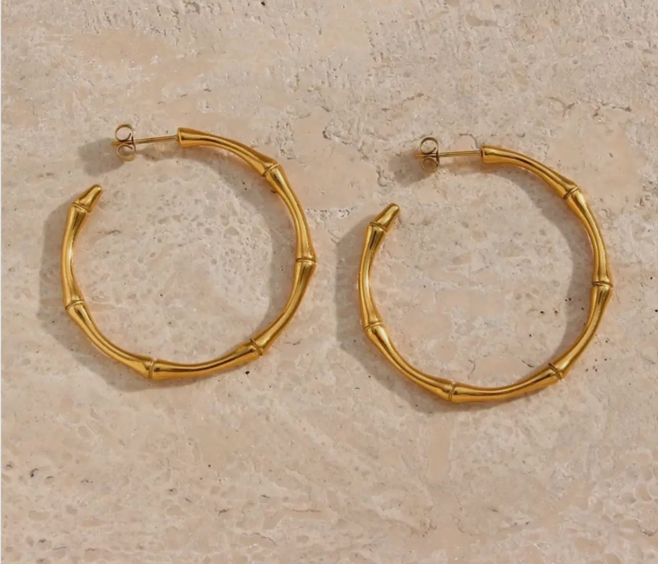 Bamboo Hoop Earrings