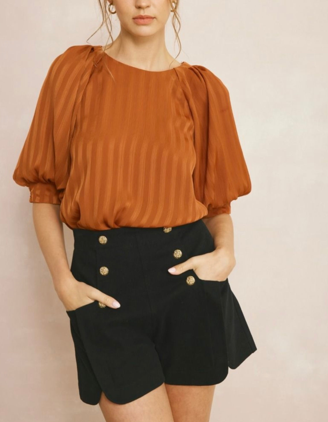 Luna Blouse- Rust