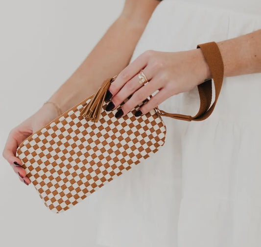 Emma Woven Clutch Wristlet