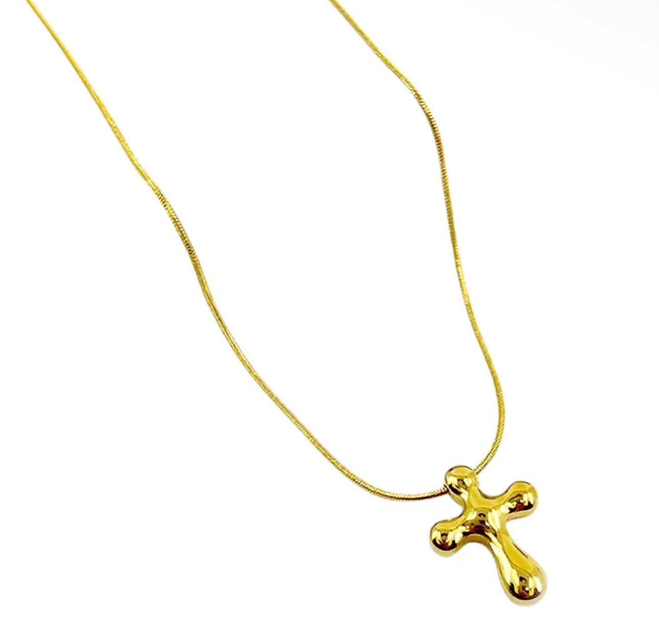 Bubble Cross Necklace