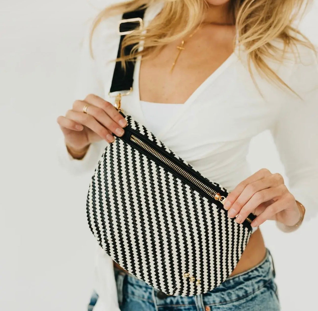 Diagonal Woven Westlyn Bum Bag