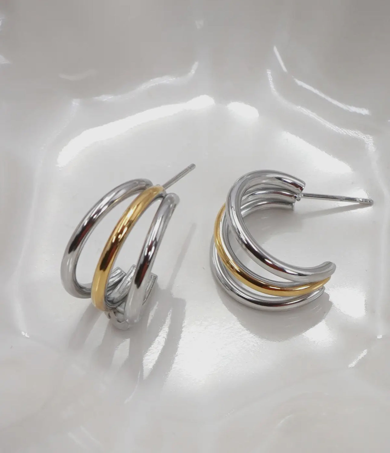Triple Hoop Earring