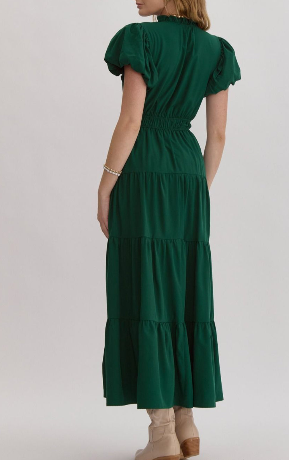 Ashton Dress- Hunter Green