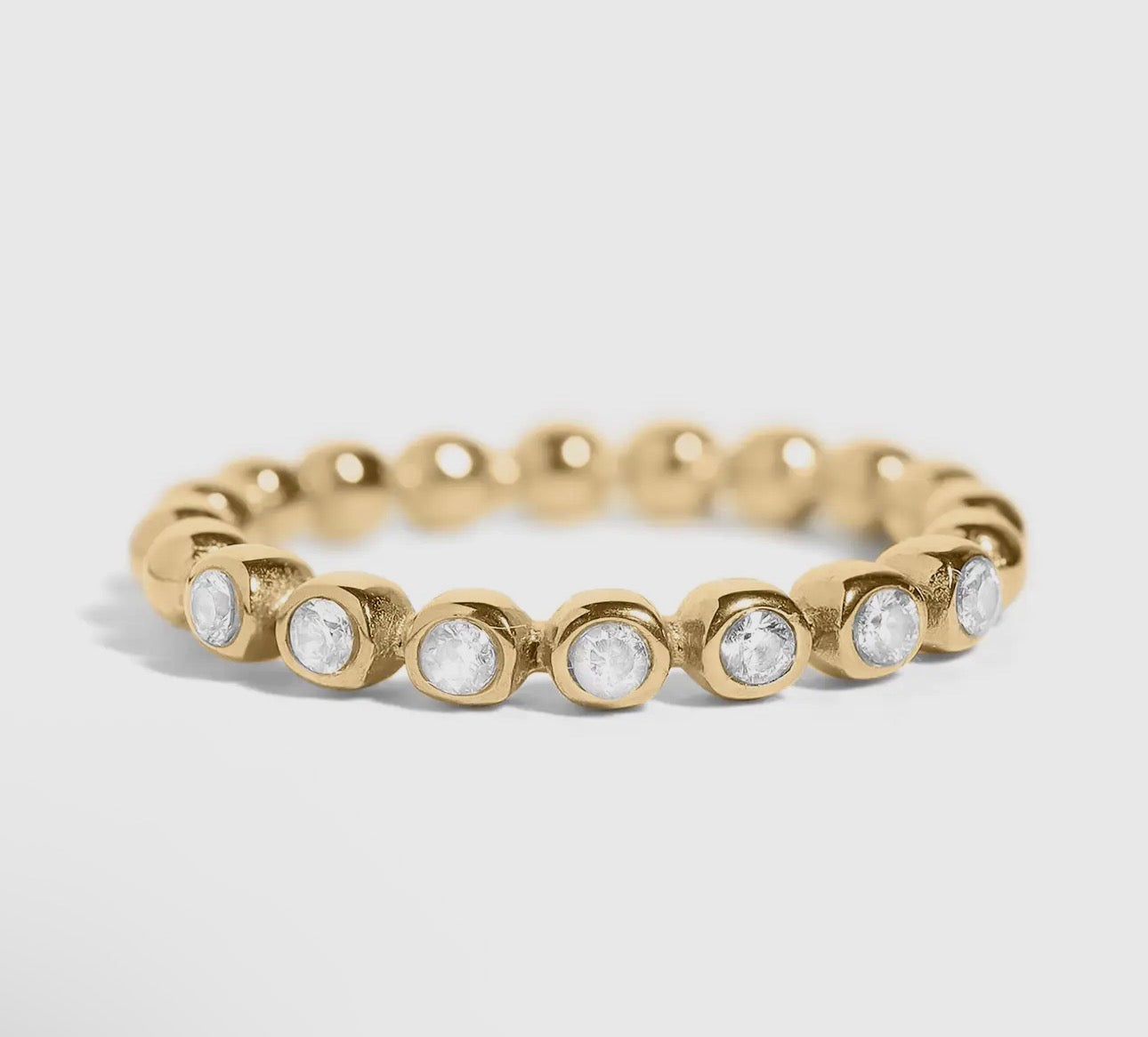 Round Stone Stack Ring